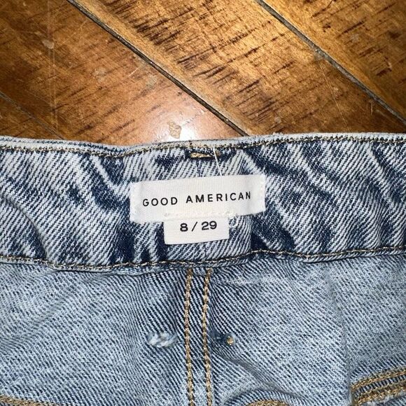Good American 90’s relaxed destroyed distressed jeans - Picture 4 of 6